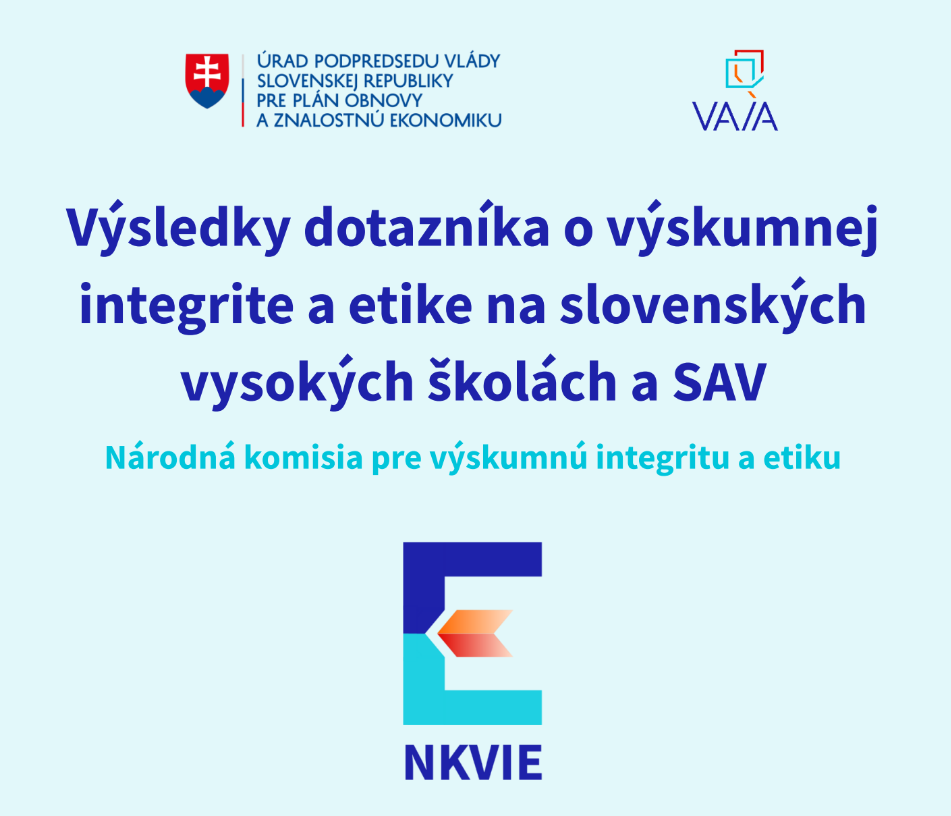 titulný obrázok k výsledkom dotazníka výskumnej integrity a etiky na slovenských VŠ a SAV