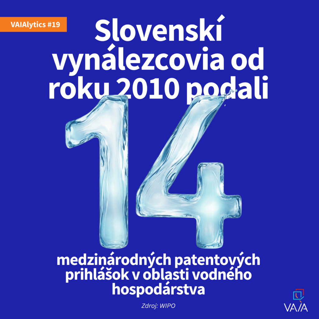 Slovenskí vynálezcovia od roku 2010 podali 14 medzinárodných patentových prihlášok v oblasti vodného hospodárstva
